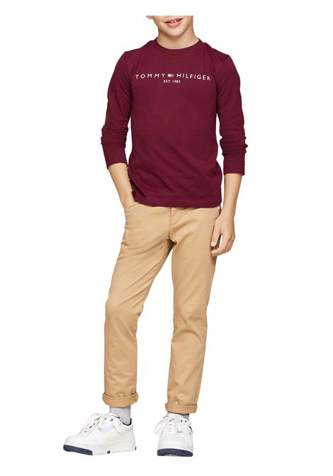 T-shirt unisex bordeau in cotone TOMMY HILFIGER | 4500551897/DEBBORDEAU